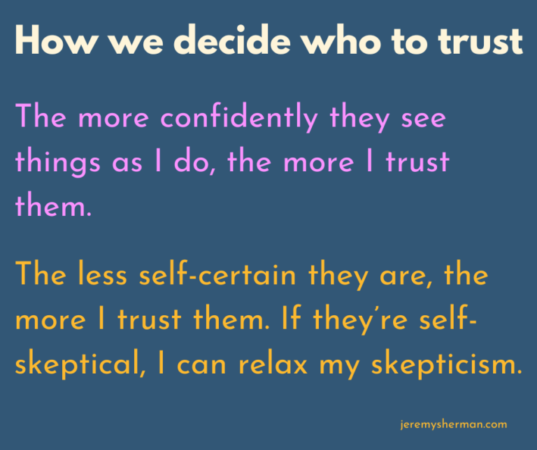 How we decide who to trust